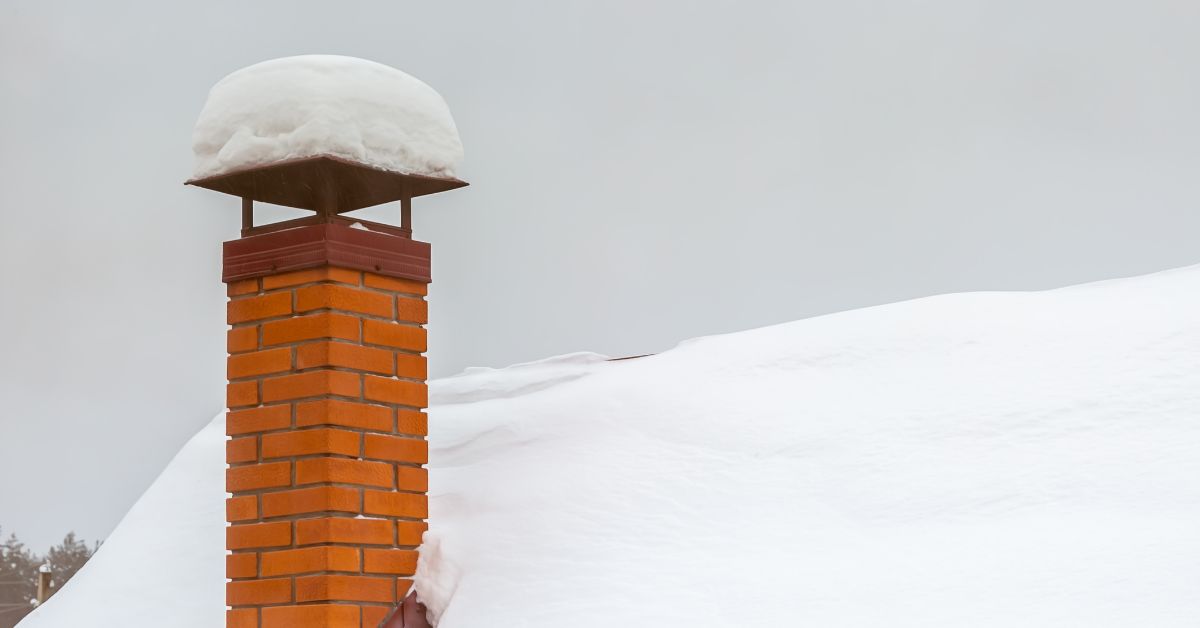chimney cap in the winter